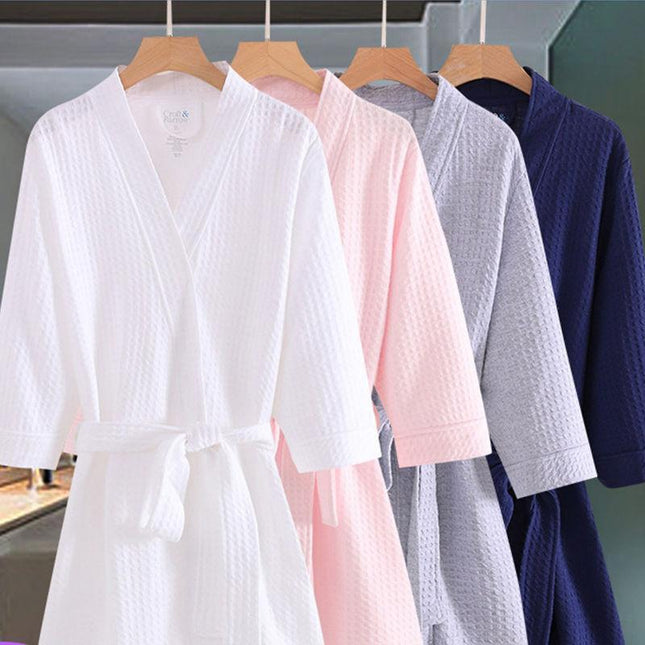 Couples' Elegant Cotton Kimono-Style Lounging Set
