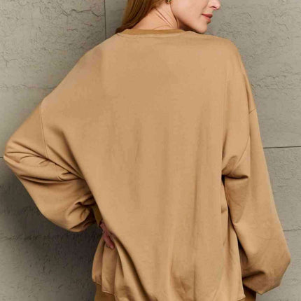 Cozy Affection Oversized Graphic Crewneck Sweater - Très Elite