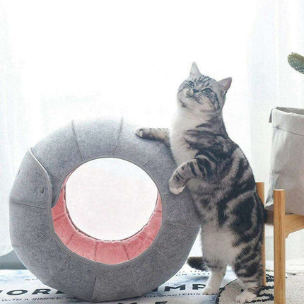 Cozy Conch Cat Sanctuary & Multi-Functional Play Tunnel: The Perfect Retreat for Your Feline Friend - Très Elite
