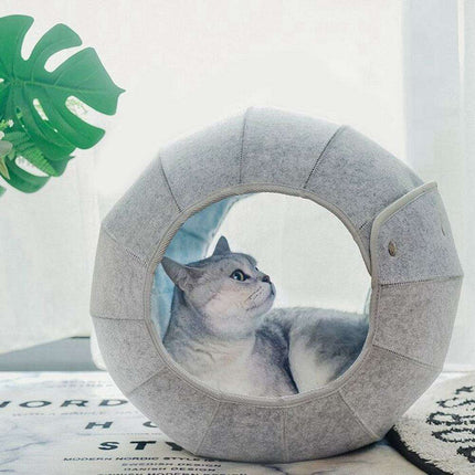 Cozy Conch Cat Sanctuary & Multi-Functional Play Tunnel: The Perfect Retreat for Your Feline Friend - Très Elite