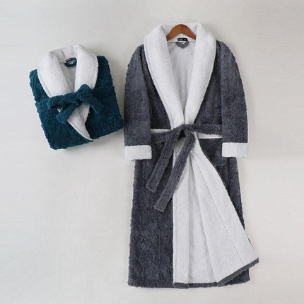 Cozy Couples Sherpa Lounge Robe - Winter Comfort for Him and Her