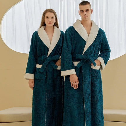 Cozy Couples Sherpa Lounge Robe - Winter Comfort for Him and Her