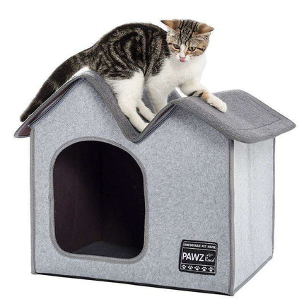 Cozy Dual-Chamber Winter Pet Retreat with Reversible Cushion - Choose from 2 Stylish Colors - Très Elite