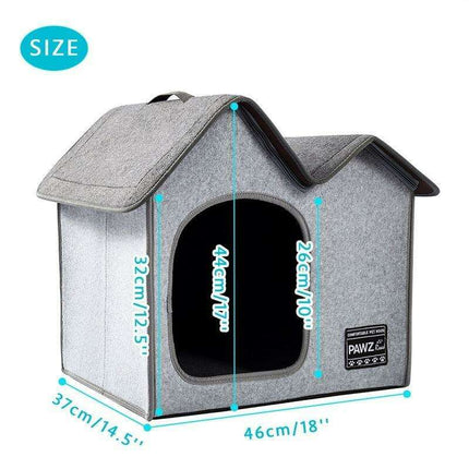 Cozy Dual-Chamber Winter Pet Retreat with Reversible Cushion - Choose from 2 Stylish Colors - Très Elite