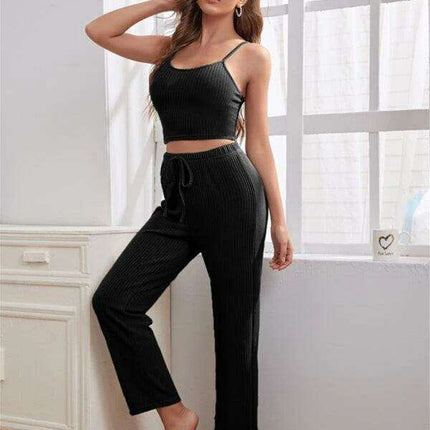 Cozy Elegance Women's Waffle Knit Lounge Set - Premium Comfort Wear - Très Elite