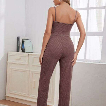 Cozy Elegance Women's Waffle Knit Lounge Set - Premium Comfort Wear - Très Elite