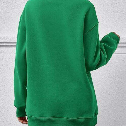 Cozy Oversized Polyester Round Neck Sweatshirt for Ultimate Comfort - Très Elite
