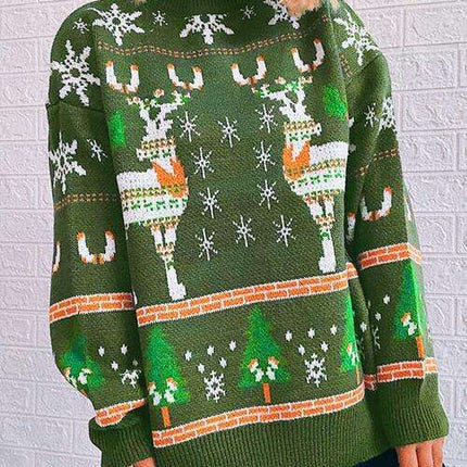 Cozy Oversized Turtleneck Knit Sweater - Perfect Blend of Comfort and Elegance