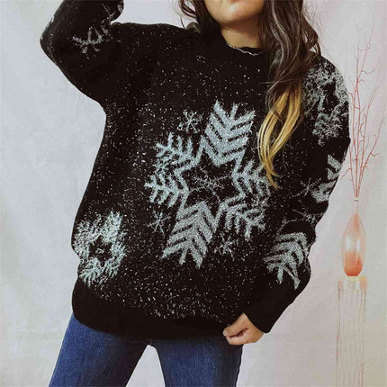 Cozy Snowflake Knit Sweater for Winter Wear - Très Elite