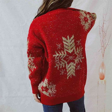 Cozy Snowflake Knit Sweater for Winter Wear - Très Elite