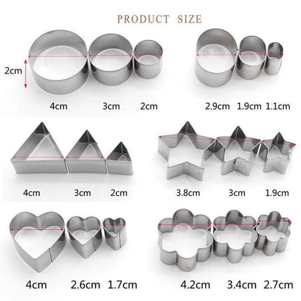 Creative Baking Bliss: 24-Piece Premium Stainless Steel Cookie Cutter Collection - Très Elite