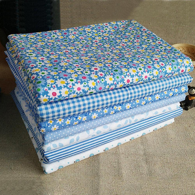 Creative Floral & Plaid Sewing Fabric Bundle: 7-Piece DIY Craft Set