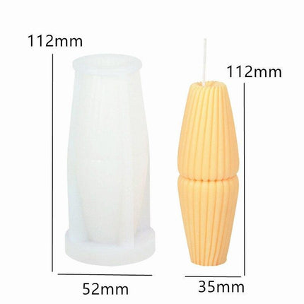 Creative Spiral Pillar Silicone Mold for Unique Candle and Soap Crafting! - Très Elite
