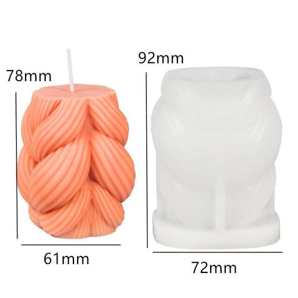 Creative Spiral Pillar Silicone Mold for Unique Candle and Soap Crafting! - Très Elite