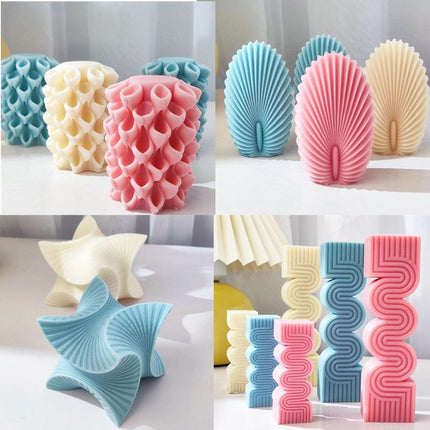 Creative Spiral Pillar Silicone Mold for Unique Candle and Soap Crafting! - Très Elite