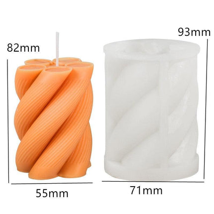 Creative Spiral Pillar Silicone Mold for Unique Candle and Soap Crafting! - Très Elite