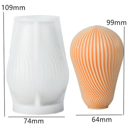 Creative Spiral Pillar Silicone Mold for Unique Candle and Soap Crafting! - Très Elite