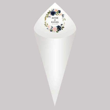 Customizable 30-Piece Wedding Confetti Cone Collection - Create Magical Moments..