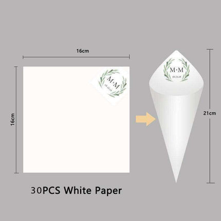 Customizable 30-Piece Wedding Confetti Cone Collection - Create Magical Moments - Très Elite