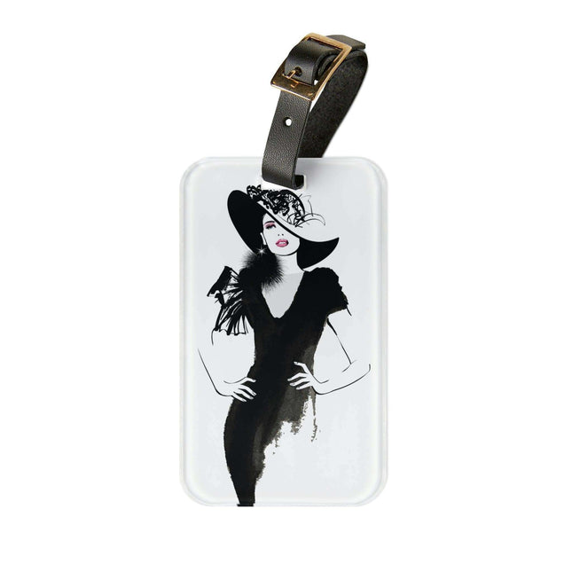 Customizable Elegant Acrylic Travel Luggage Tag with Personalization Options