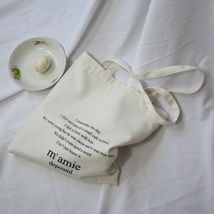 Customizable Elegant Letter Canvas Tote: Your Go-To Daily Accessory - Très Elite