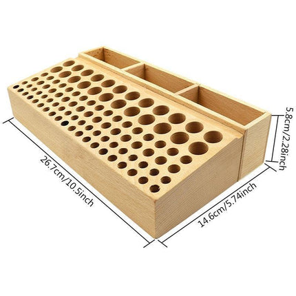 Customizable Pine Wood Tool Organizer for Leathercraft and DIY Enthusiasts - Très Elite