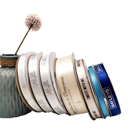 Customizable Satin Ribbon Printing: Tailored Unique Designs for Every Occasion..