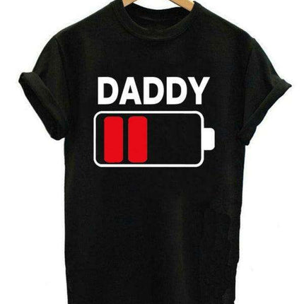 "DADDY Battery" Matching Round Neck Tee Set for Father & Son