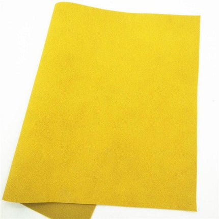 Dazzling Yellow Leopard Print Suede Crafting Sheets - A Must-Have for Creative Projects..