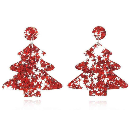 Delightful Festive Acrylic Christmas Tree Earrings for a Joyful Celebration