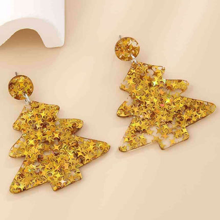 Delightful Festive Acrylic Christmas Tree Earrings for a Joyful Celebration