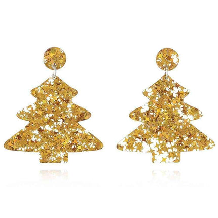 Delightful Festive Acrylic Christmas Tree Earrings for a Joyful Celebration