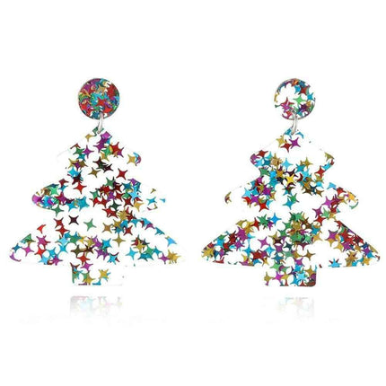 Delightful Festive Acrylic Christmas Tree Earrings for a Joyful Celebration