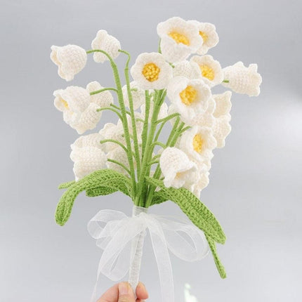 Delightful Handcrafted Milk Cotton Flower Arrangement with Tulips, Daisies, and Bellflowers - Très Elite