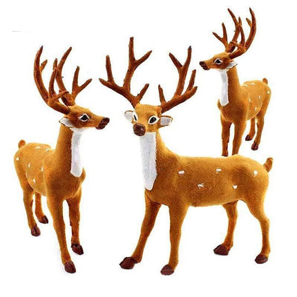 Delightful Plush Reindeer Holiday Ornaments: Elevate Your Festive Decor with Various Sizes - Très Elite
