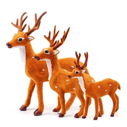 Delightful Plush Reindeer Holiday Ornaments: Elevate Your Festive Decor with Various Sizes - Très Elite