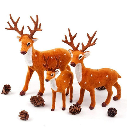 Delightful Plush Reindeer Holiday Ornaments: Elevate Your Festive Decor with Various Sizes - Très Elite