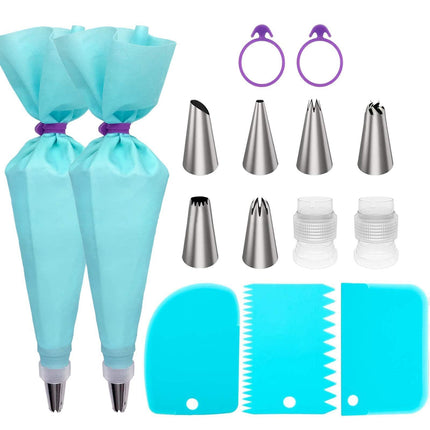 Deluxe 15-Piece Cake Decorating Master Set for Aspiring Bakers - Très Elite