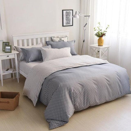 Deluxe 4-Piece Luxurious Printed Bedding Set with Cozy Pillowcases - Elegant Sleep Collection