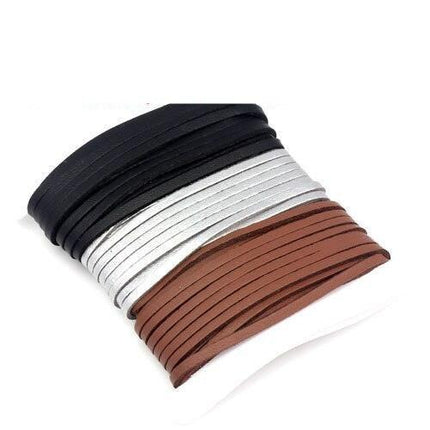 Deluxe Faux Suede Leather Cord Craft Kit for Beautiful DIY Jewelry Creations - Très Elite