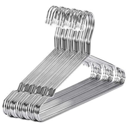 Deluxe Silver Stainless Steel Hanger Set - 20 Pack for Superior Closet Organization- Très Elite- Très Elite