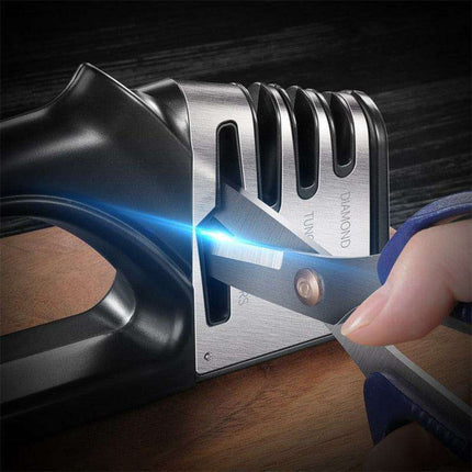 DiamondPro 4-in-1 Premium Knife & Scissor Sharpener - Effortless Blade Maintenance Tool - Très Elite