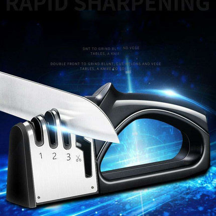 DiamondPro 4-in-1 Premium Knife & Scissor Sharpener - Effortless Blade Maintenance Tool - Très Elite