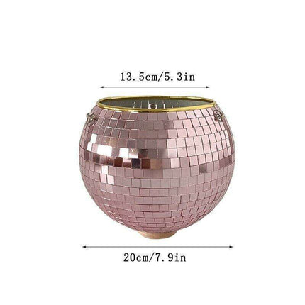 Disco-Inspired Hanging Planter for Chic Greenery Accent - Très Elite