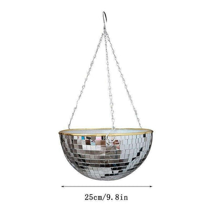 Disco-Inspired Hanging Planter for Chic Greenery Accent - Très Elite