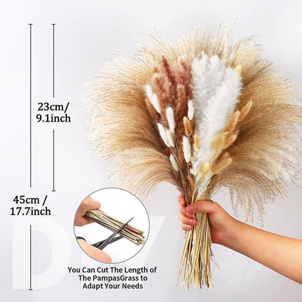 Dried Pampas Grass Bouquet - Elegant Rustic Decor for Homes and Weddings - Très Elite