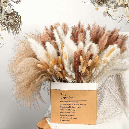 Dried Pampas Grass Bouquet - Elegant Rustic Decor for Homes and Weddings - Très Elite