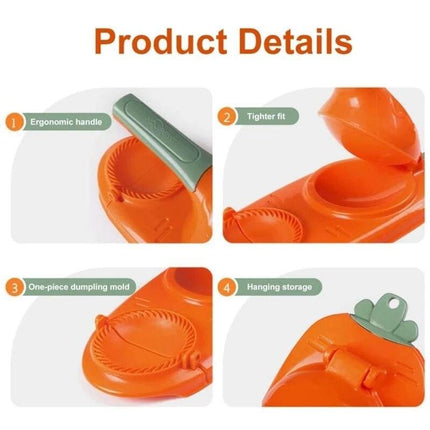 Dumpling Delight: All-in-One Presser & Wrapper Mold for Homemade Treats - Très Elite