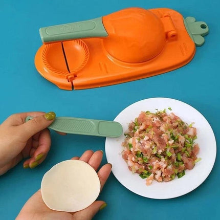 Dumpling Delight: All-in-One Presser & Wrapper Mold for Homemade Treats - Très Elite