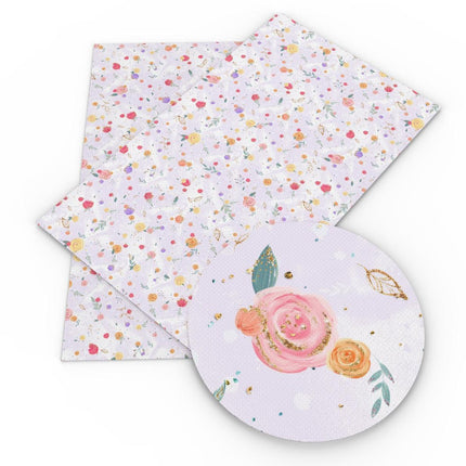 Easter Creativity Unleashed: Faux Leather Fabric with Adorable Rabbit Design - Très Elite